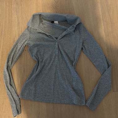 Haut manches longues gris H&M