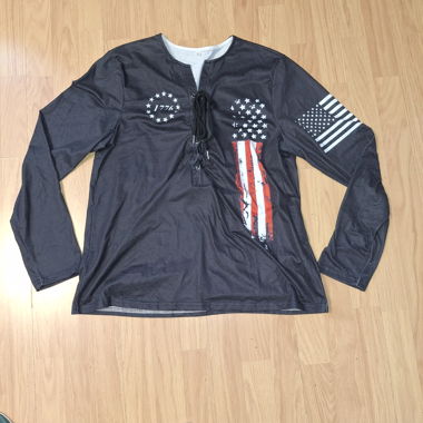 Long-sleeve T-shirt with USA print