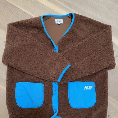 Giacca in pile HUF marrone/blu
