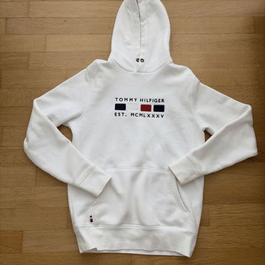 TOMMY HILFIGER WEISSER HOODIE UNISEX Y2K