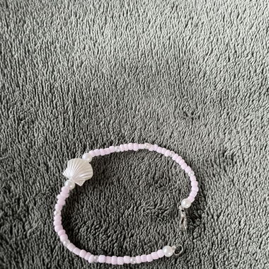 Armband Pastell pink mit Muschel 