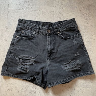 Pantaloncini in denim neri