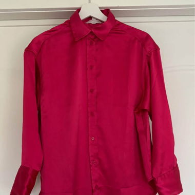 pinke glänzende Bluse von h&m Gr. S