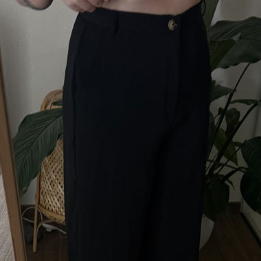 Schwarze Wide-Leg Hose