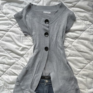 Gilet cardigan grigio
