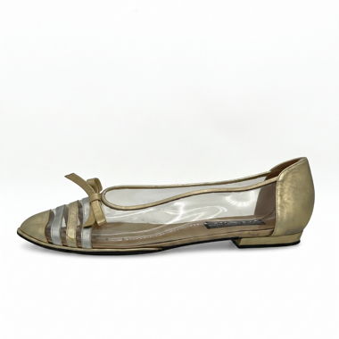 Ballerine trasparenti a righe metalliche Stuart Weitzman EU 42.5