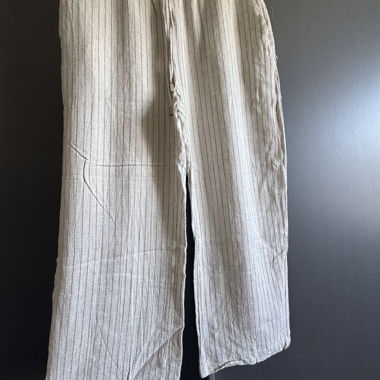 Gestreifte Leinenhose