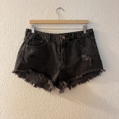 Pantaloncini in jeans neri