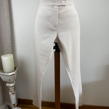 Joseph High-Waist Linen Beige Trousers