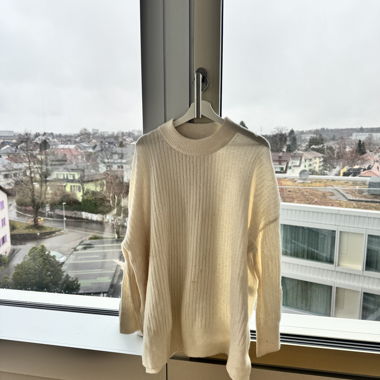H&M Strickpullover grau & creme