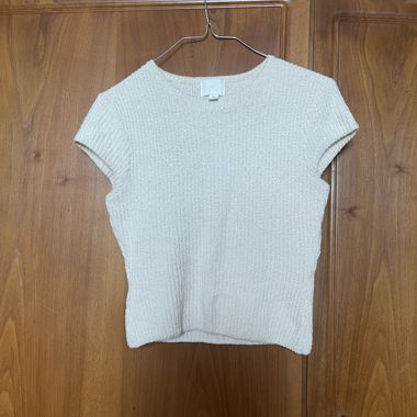 Top in maglia crema H&M