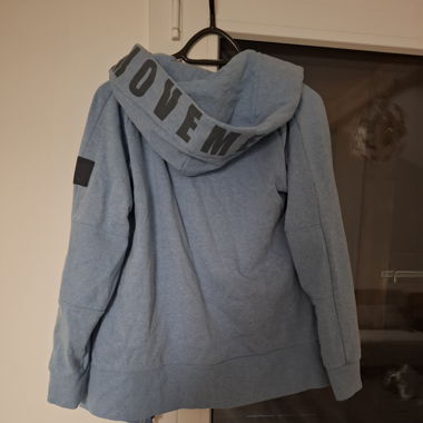 blaue Oversize Jacke