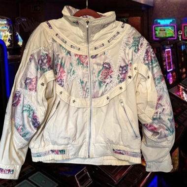 80s Vintage crash jacket with metal star details