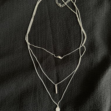 Silver-Tone Multi-Row Fantasy Necklace