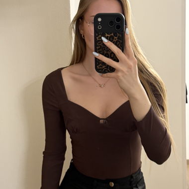 Bershka brown bodysuit