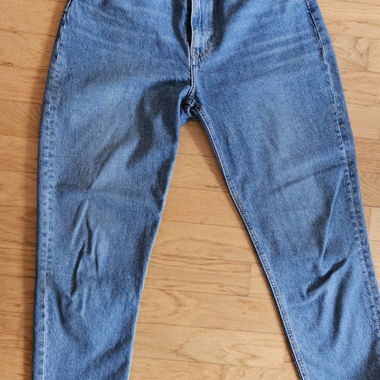 Jean bleu taille haute