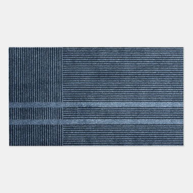 Heymat Løype Stormy Blue 85x150 Designer Fussmatte