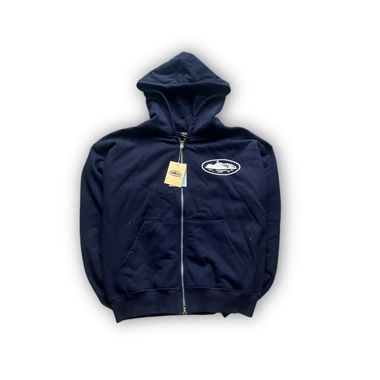Corteiz Navy Zip Hoodie Medium