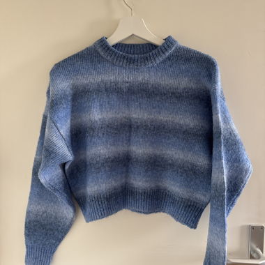 Blue knit sweater
