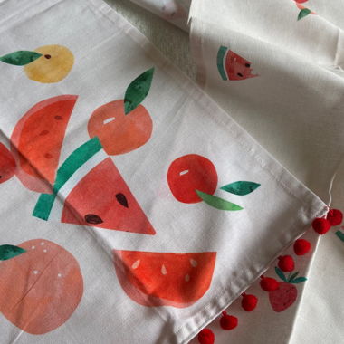 Baumwollltücher mit Sommerprints