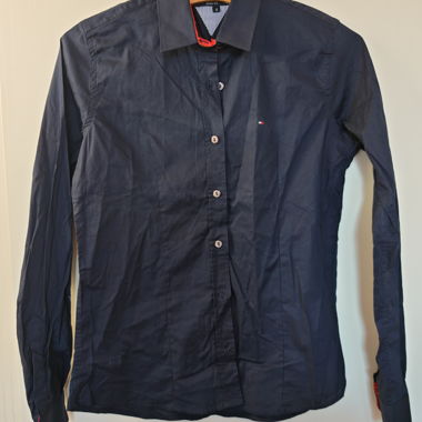 Dunkelblaue Tommy Hilfiger Hemd Slim Fit