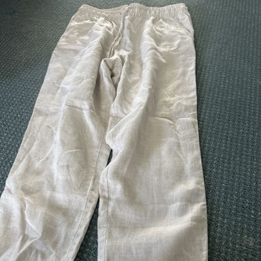 Beige Linen Pants