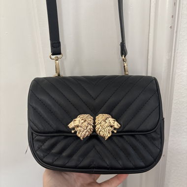 Crossbody Bag with Gold-Colored Details