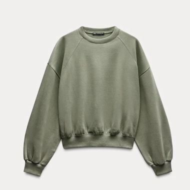 Green crewneck sweatshirt