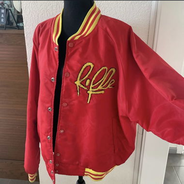 Bomber vintage rouge et jaune Riffle 