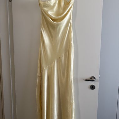 Yellow Satin Dress