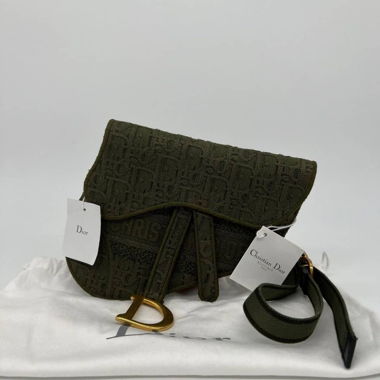 Dior Oblique Canvas Saddle Belt Bag
