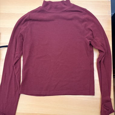 Maglione a collo alto bordeaux