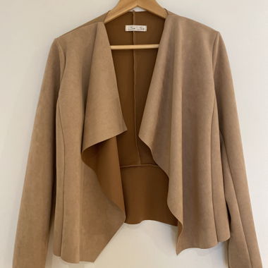 Giacca aperta beige da donna (« jäckchen »)