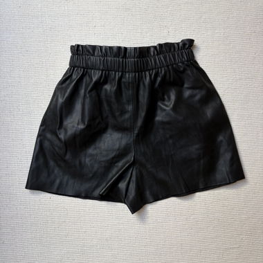 Kiabi Black Faux Leather Shorts