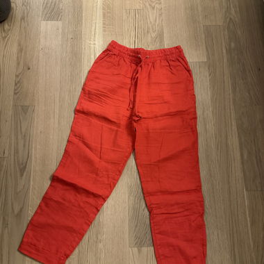 Red Linen Pants