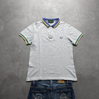 Polo Fred Perry Vintage Grigio Multicolor Taglia M