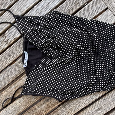 Top con glitter Zara nero 