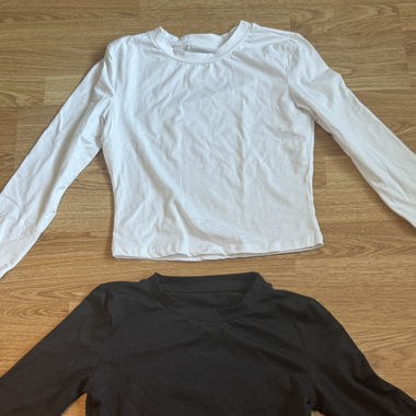 2 Magliette Corte a Maniche Lunghe