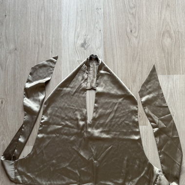 NA-KD Satin-Haltertop Beige Grösse 36