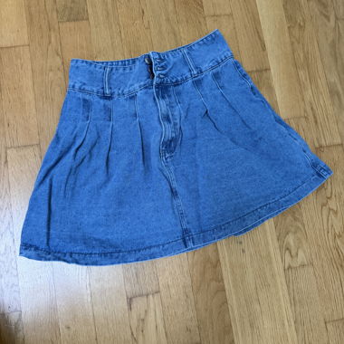 Gonna in denim blu