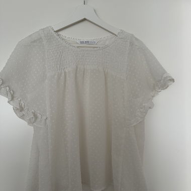 Chemisier Zara Basic blanc