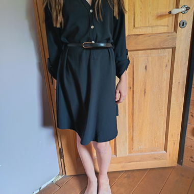 Zebra Black Shirt Dress