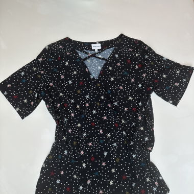 Schwarze Bluse von Bimba Y Lola mit Sternenmuster