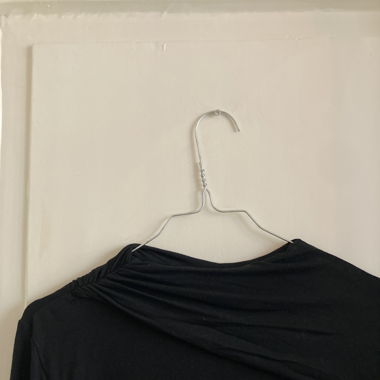 Nümph Shirt schwarz neu gerafft langärmelig