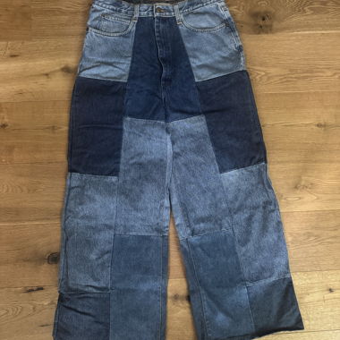 Jeans patchwork à jambes larges / taille 32