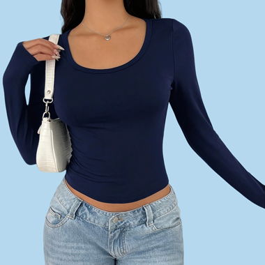 Chemise Femme à Manches Longues Élastique
