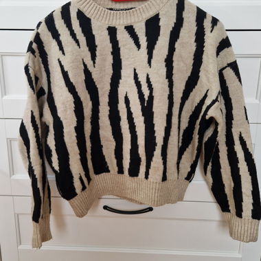 Maglione in maglia a motivo zebra