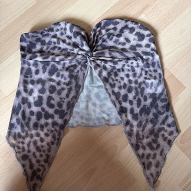 Top bandeau corto leopardato