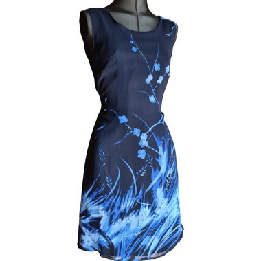 Vintage ärmelloses Kleid mit Blumenmuster