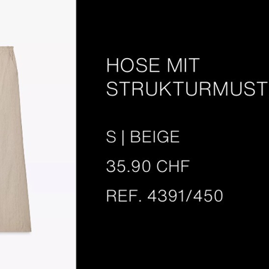 Pantaloni Zara beige a texture